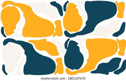 Abstract pattern background colorful hand draw with blue and yellow style and other