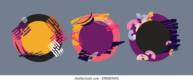 Abstract pattern background. Creative doodle art seamless pattern with different shapes and textures. Collage with hand drawn elements. Vector