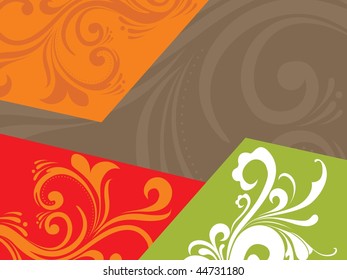 abstract pattern background with creative floral