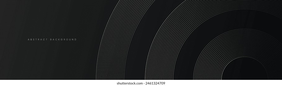 Abstract pattern background, golden lines with black background. Luxury modern premium background