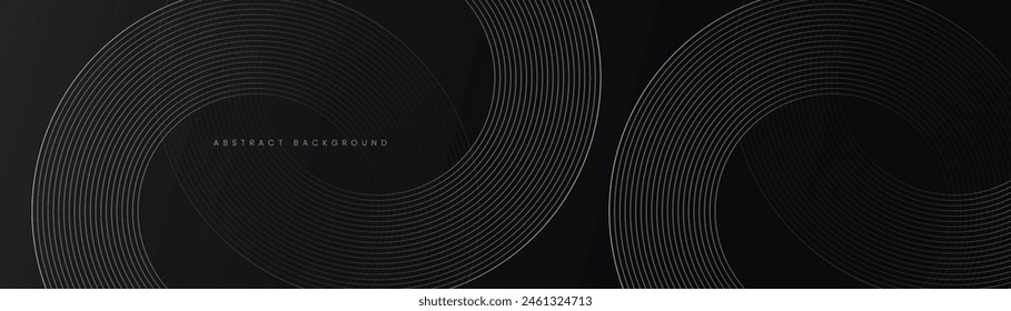 Abstract pattern background, golden lines with black background. Luxury modern premium background