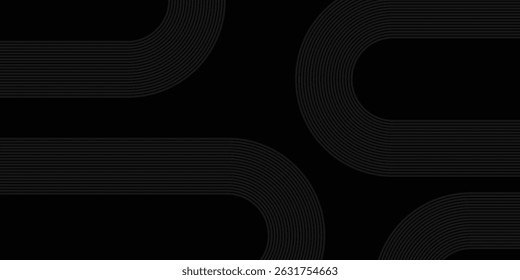Abstract pattern background, golden lines with black background. Luxury modern premium background