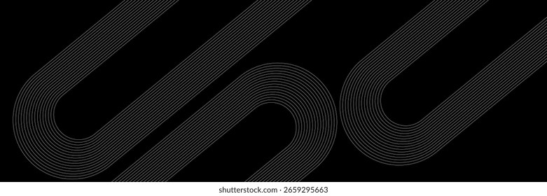 Abstract pattern background, golden lines with black background. Luxury modern premium background vector illustration