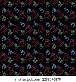 Abstract pattern background illustration in hand drawn vector