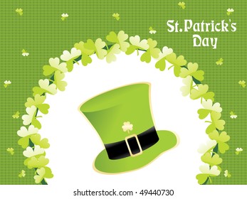 abstract pattern background with leprechaun hat