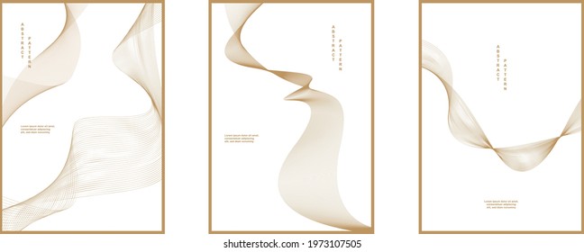 Abstract pattern background. Modern gold line element.
Dynamic wave.
