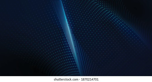 Abstract pattern and background poster with dynamic triangle. technology Particle Mist network Cyber security Vector illustration.