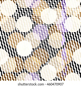 abstract pattern background, retro/vintage style, with circles, lines, strokes and splashes