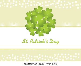 abstract pattern background with shamrock bunch