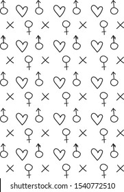 Abstract pattern background with simbols