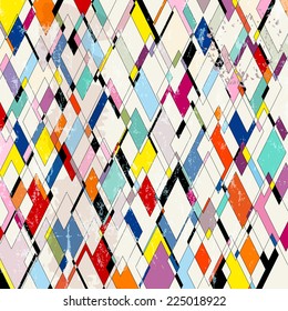 abstract pattern background, with strokes, splashes and rhombus/triangles