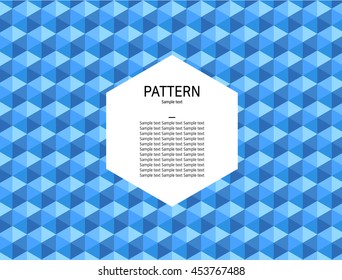 Abstract pattern. background with text. Hexagon. Vector Illustration.