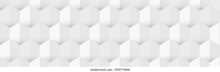 Abstract pattern background texture, many identical white hexagons - Vector illustration