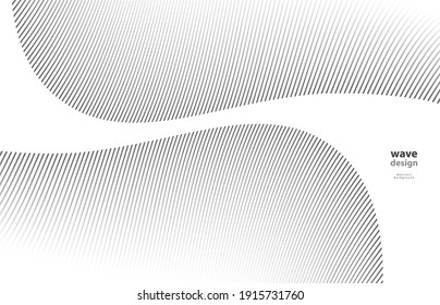 Abstract Pattern background, vector template for your ideas, monochromatic lines texture, waved lines texture. Technology wallpaper.