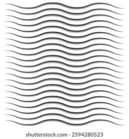 Abstract pattern background with wavy lines on a white background. Wavy gradient lines background