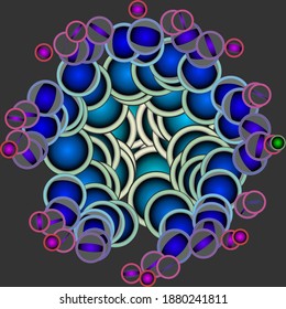 Abstract pattern for backgrounds, computer games, fabrics, textiles, wallpaper and ceramics. Color illustration.