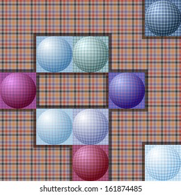 abstract pattern from balls of different colors