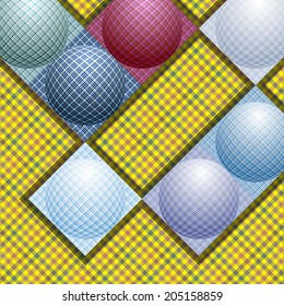 abstract pattern from balls of different colors