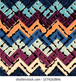Abstract pattern based on chevron shapes. Vector image.