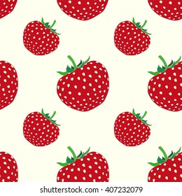 Abstract pattern of berries (Strawberry), seamless pattern, color  vector prints