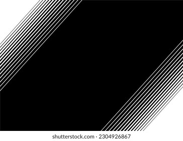 Abstract pattern of black curved lines on a white background in retro style. Design element. Trendy vector background.