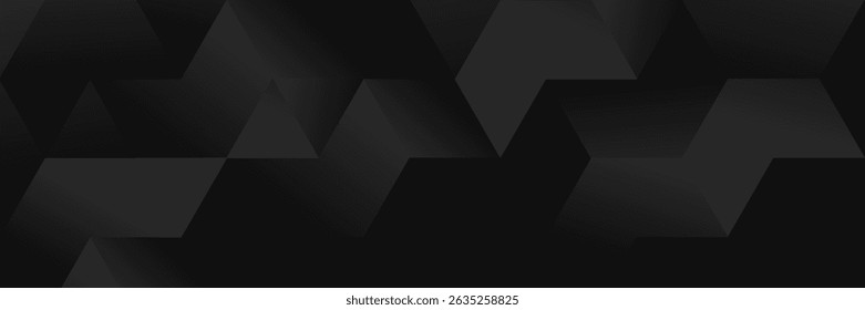 Abstract pattern black geometric banner design background.