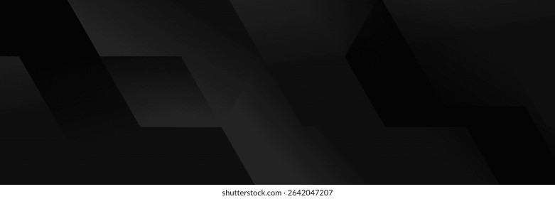Abstract pattern black geometric banner design background.