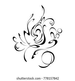 abstract pattern in black lines on a white background