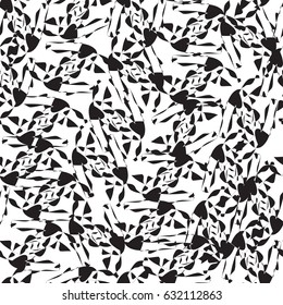 Abstract pattern, black lines in an unusual perspective