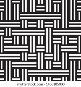 Abstract pattern with black lines. Vector seamless pattern. Modern stylish texture. 