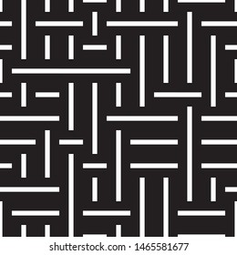 Abstract pattern with black lines. Vector seamless pattern. Modern stylish texture.