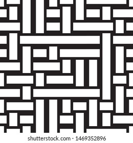 Abstract pattern with black lines. Vector seamless pattern. Modern stylish texture. 