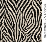 Abstract pattern of black and off white zebra stripes. Seamless pattern as wallpaper or fabric material accessories or home decor items.