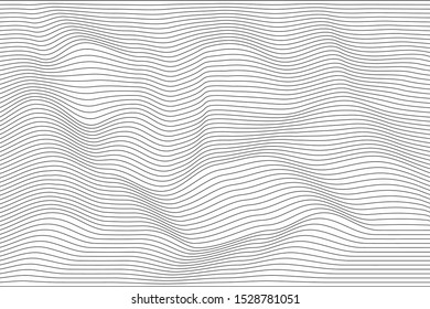 Abstract Pattern Black Wave Lines On Stock Vector (Royalty Free ...