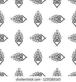 Abstract pattern black and whit doodle Sketch