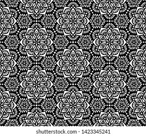 Abstract pattern black and whit doodle Sketch