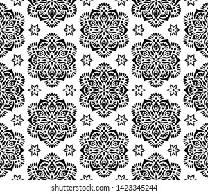 Abstract pattern black and whit doodle Sketch