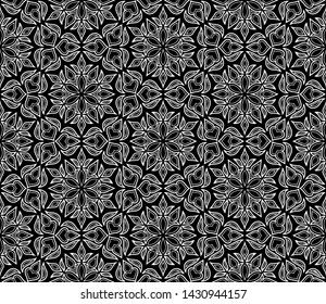 Abstract pattern black and whit  doodle Sketch