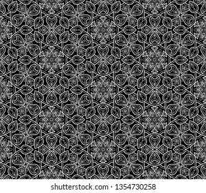 Abstract pattern black and white doodle Sketch