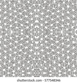 Abstract pattern black and white floral motifs