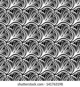 Abstract pattern, black and white texture. A seamless vector background.