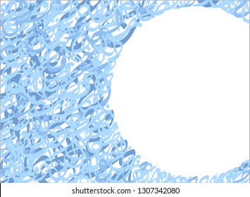 Abstract Pattern Blue Background from Random Arabic Letters with no particular meaning. Vector Background Illustration.