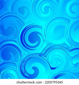 Abstract pattern. Blue circles abstract background. Vector illustration.