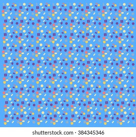 abstract pattern blue  with geometric texture. small ornament  vector suitable for fabric,  surfaces, web