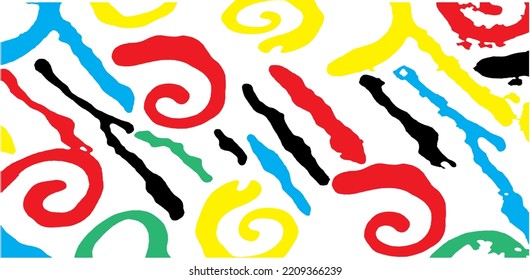 abstract pattern blue lines, squares, circles or vector wallpaper for black, white, red, yellow, green seamless backgrounds
