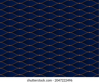 Abstract pattern blue  luxury golden background