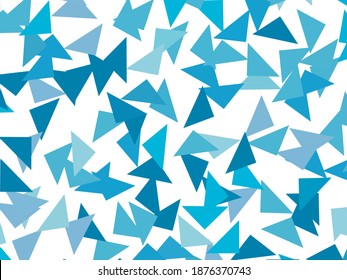 Abstract pattern with blue triangles. Modern geometric banner. Vector illustration. Flat style design.