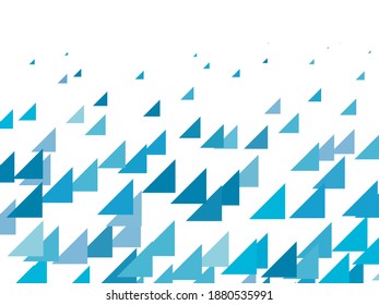 Abstract pattern with blue triangles. Modern geometric banner. Vector illustration. Flat style design.