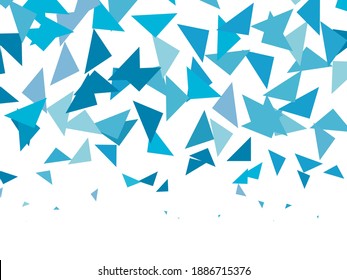 Abstract pattern with blue triangles. Modern geometric banner. Vector illustration. Flat style design.