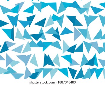 Abstract pattern with blue triangles. Modern geometric banner. Vector illustration. Flat style design.
